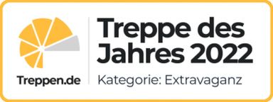 Auszeichnung Designtreppe Treppe des Jahres 2022 Extravaganz Kellermann-Treppen Treppenbauer Köln